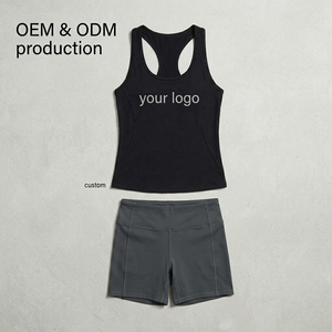 <b>Women's</b> Tank <b>Top</b> and Shorts Set minimalist design with breathable quick dry fabric features premium <b>compression</b> Pickleball kit - Product Image 3