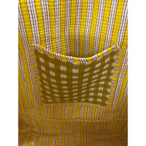 Yellow Floral 100% Cotton Tote Bag Bohemian Style Open <b>Top</b> Shopping Bag All Seasons Use Lightweight Spring Summer Autumn Fashion - Product Image 2