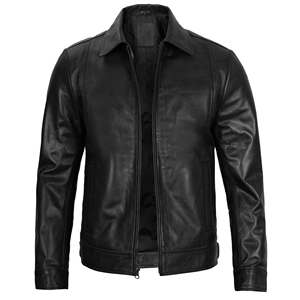 Veste en cuir pour homme de haute qualité, en cuir de vache noir, écologique, respirante, coupe-vent, sur mesure, vêtements de mode pour homme - Product Image 4