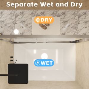 Porta Doccia Scorrevole Doppia in Vetro Temperato Antiesplosione 56x60 Pollici con Telaio in Alluminio e Acciaio Inossidabile da 1/4 Pollici (6mm) - Product Image 6