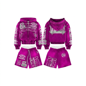 Ensemble de sweat-shirt jaune pour homme, imprimé numérique, style streetwear, veste à fermeture éclair, short assorti, tenue tendance d'été, coton respirant - Product Image 6