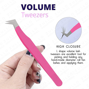 Premium Stainless Steel Eyelash Extension Tweezers Set OEM Private Label Pointed Tip Isolation Precision <b>Lash</b> Tool <b>Kit</b> - Product Image 6
