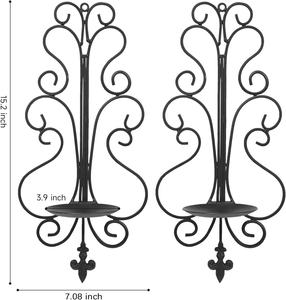 Bougeoirs fixés au mur en métal Artistic Deign Wall Éclairage décoratif Bougie Light Stands Votive Holder Vente chaude - Product Image 2