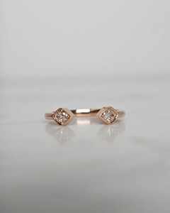 Luxurious 0.35 Ctw Pear Moissanite Trendy for Certified 925 Sterling <b>Silver</b> Toi Et Moi Design <b>Wedding</b> <b>Band</b> Ring Wholesale - Product Image 3