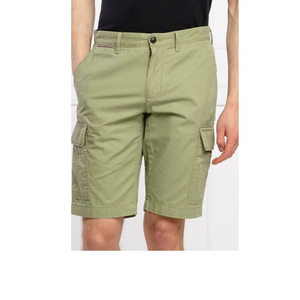 Pantalones Cortos Cargo Deportivos para Hombre, Color Caqui, Cintura Media Elástica, Algodón, Estilo Casual, con Bolsillos, Transpirables, Tejido - Product Image 3