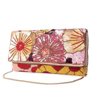 Bolso de Mano Rectangular de Lujo con Cuentas de Semillas de Algodón Bordadas a Mano para Mujeres y Niñas, Ideal para Fiestas, Elegante - Product Image 4