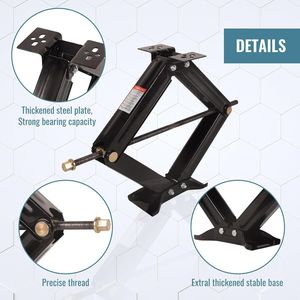 Lot de 2 vérins à ciseaux de 6500 lb avec poignée pour stabilisateur de caravane, remorque, camping-car, camions, voitures, monospaces, berlines - Product Image 5