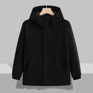 SUMROOS Men's Lightweight Waterproof Zippered Hooded Bomber Jacket with Heart Pattern Fall Streetwear <b>Windbreaker</b> - Product Image 6