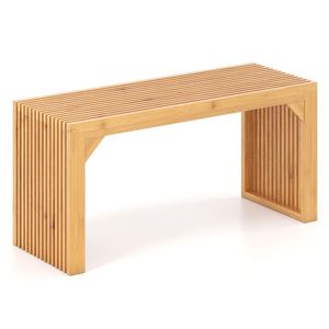 Solid Bamboo Dining and Entryway <b>Bench</b> <b>Indoor</b> and Outdoor Patio <b>Benches</b> - Product Image 1