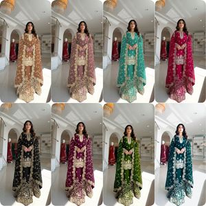 Tenue traditionnelle indienne en soie Pur Gmy avec broderie lourde, travail de sequins et de cordons, travail de rivets et de perles, ensemble Salwar Kameez - Product Image 6