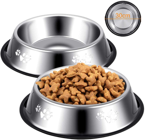 Premium Raised Dog <b>Bowl</b> Station with <b>Stainless</b> <b>Steel</b> <b>Bowls</b> and Strong Iron Stand for Indoor Use cat - Product Image 1