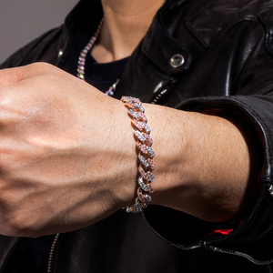 Iced Out <b>White</b> Moissanite Diamond Tennis <b>Bracelet</b> Unisex Hip Hop Style Jewelry Cross Style <b>Bracelet</b> - Product Image 2