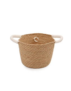 Premium quality seagrass storage basket with handle made in Vietnam OEM ODM design with pattern - Product Image 2