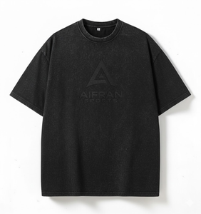 T-shirt Homme Vintage Oversize Lavé AIFRAN 100% Coton Épais Rétro Délavé à l'Acide Écologique Streetwear Vente en Gros - Product Image 2