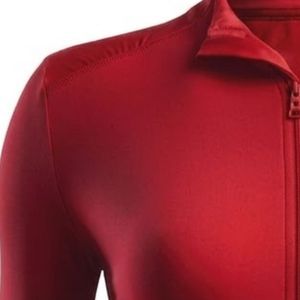 Red Women's Quarter Zip Long Sleeve <b>Athletic</b> Golf Shirt Lightweight Performance Sports Top Outdoor Training Wear Casual - Product Image 6