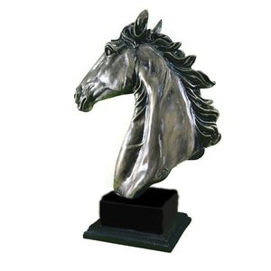 Elegant Aluminium Cast Horse Figurine for <b>Console</b> <b>Table</b> Display with Refined Metallic Texture and Stable Base - Product Image 5