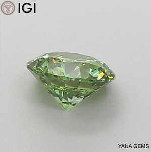 Diamante Cultivado en Laboratorio CVD de 6.40 MM, Corte Redondo, Color Verde Intenso, Claridad VS2, 1.00 Quilates, con Certificado IGI para Joyería Premium - Product Image 6