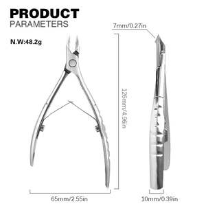 Wholesale Professional Stainless Steel Nail Cuticle Nippers with <b>Pointed</b> Blade Tip and Wide Jaw Opening-Best Seller High Quality - Product Image 5