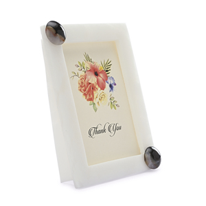 Cadre photo élégant en marbre blanc fait main pour décoration intérieure, bureau et cadeaux – Cadre photo de luxe en pierre naturelle - Product Image 2