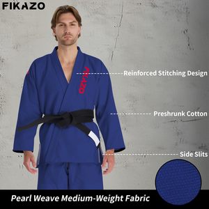 ชุดยูโด BJJ ผ้าฝ้ายน้ำหนักเบา ทอลายเพิร์ลวีฟ ออกแบบเองได้ ระบายอากาศดี ทนทาน เหมาะสำหรับฝึกซ้อม สำหรับผู้ชาย ผู้หญิง ศิลปะการต่อสู้ - Product Image 4