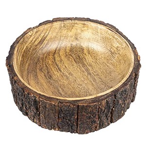 ชามไม้มะม่วงลายเปลือกไม้ขายส่ง |   ชามผลไม้ไม้ทำมือจากอินเดีย - Product Image 2