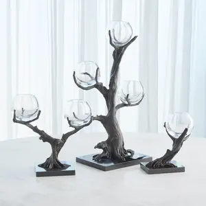 Florero de Hierro Contemporáneo, Diseño Costero, Ecológico, Decoración de Alta Gama, Elegante Florero de Mesa para Espacios Habitables - Product Image 1