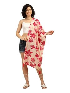 Cotton Scarf with Tassels Scarf for Women Stylish Stole for Women Breathable Boho <b>Beach</b> Summer <b>Wrap</b> Multicolor Scarf - Product Image 2