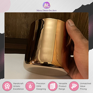 Highly in Demand Best Quality Stainless Steel Rose Gold Plated Candle Jar Container for Soy <b>Wax</b> Candle Making from Indian Seller - Product Image 3