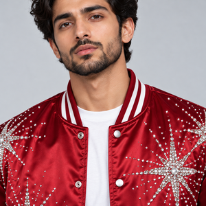 Chaqueta Varsity de Manga Larga con Cuello Alto para Hombre, de Lana y Lona para Invierno, Venta al Por Mayor a Bajo Precio, Fabricantes con OEM - Product Image 5