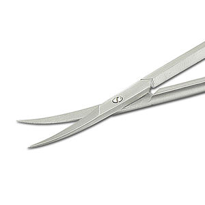 Ciseaux à cuticules en acier à haute teneur en carbone de 9,5 cm, lames courbées extra fines avec design ergonomique pour la manucure, la pédicure et le soin du visage - Product Image 3