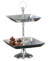 Support à dessert artisanal de luxe en acier inoxydable à 7 niveaux, finition artistique, ATS Metals, pour la présentation de desserts lors de réceptions