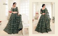 Alizeh - Vestido de Novia Vintage Elegante, Estilo Lehenga, Color Saga, Volumen 1, Dn No. 1004-A Diamantes de Diseño