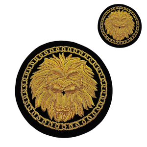 Badge brodé de luxe personnalisé de forme ronde, fait main, écologique, sans nickel, vente en gros de badges brodés - Product Image 3