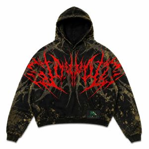 OEM Service High Quality Heavyweight <b>Hoodie</b> Dark <b>Aesthetic</b> Dragon Wing Design Fashion Top - Product Image 5