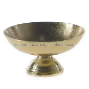 Cuenco decorativo en forma de hoja para servir ensalada de forma redonda antigua de aluminio moderno de alta calidad para Home Hotel - Product Image 1