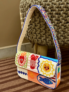 Multi <b>colour</b> Indian Fashion Style Handmade Beaded Designer Clutch <b>Bag</b> Bohemian Style Evening Shopping Party - Product Image 5
