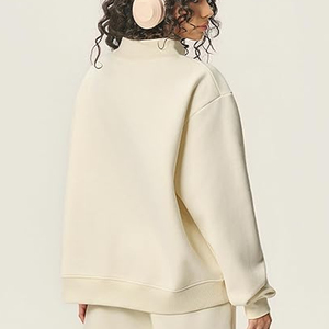 Sweat-shirt unisexe à col roulé personnalisé avec logo sur le devant, service OEM de haute qualité, 100% coton respirant doublé en polaire - Product Image 4