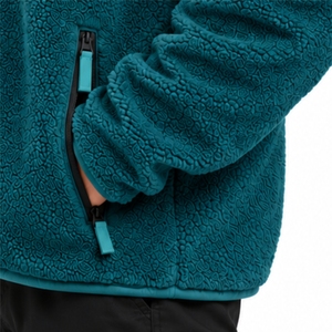 Men <b>Sherpa</b> Jacket Full Zip Fleece Jacket With High Collar And Side Pockets Soft <b>Sherpa</b> Feel Warm Fleece <b>Fabric</b> Clean Stitching - Product Image 6