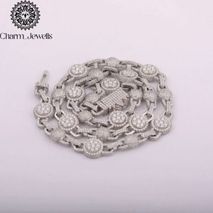 สร้อยคอ Charm Jewells ประดับโมอิสซาไนต์ เงินแท้ 925 ชุบทอง 14K ทรงลูกบอล ตัดเหลี่ยมทรงเรขาคณิต รับรองโดย IGI สไตล์ฮิปฮอป สำหรับทั้งชายและหญิง - Product Image 2