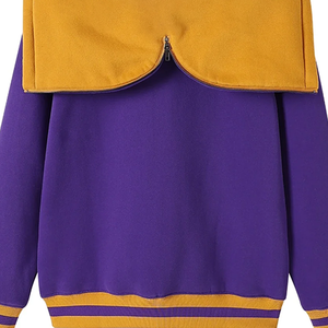 Sudadera con Capucha Omega Purple Greek College, Personalizada con Bordado de Letras en Tela Tackle Twill, de Algodón y Felpa, para Fraternidades Universitarias, Etiqueta Privada - Product Image 2