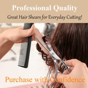 Harbor Industry Japanese Steel Notch Cut <b>Thinning</b> Scissor <b>Mirror</b> Polish Barber Hairdressing Tool 6 Inch Right-Handed Long Handle - Product Image 6