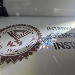 Diamant bleu taille cœur, cultivé en laboratoire, couleur fantaisie, pureté VVS, certifié IGI, pour la fabrication de bijoux sur mesure - Product Image 2