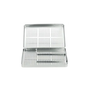 Plateau pour instruments chirurgicaux de haute qualité avec support perforé en acier inoxydable, système de rangement médical - Product Image 1