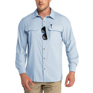 Camisa de Senderismo de Secado Rápido para Hombre, Manga Larga, Transpirable, para Montaña, con Tela Elástica - Product Image 1