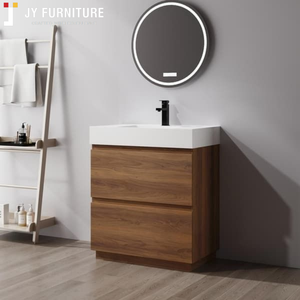 JY Project Custom Bathroom <b>Mirror</b> Cabinet Small Size Floor Mounted Bathroom Vanities Simple With Legs Wash Basin Bathroom Vanity - Product Image 2