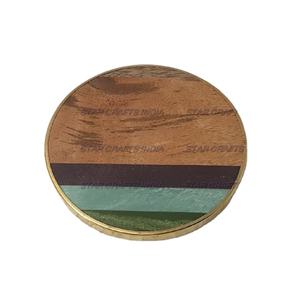 Prix les plus bas Conceptions artistiques Sous-verres multifonctionnels personnalisés en résine et bois Taux de gros Napperons Pierre - Product Image 1