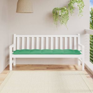 Cojín para Banco de Jardín de Tela Oxford Verde 100% Poliéster, Cojines y Almohadas para Exteriores - Product Image 1