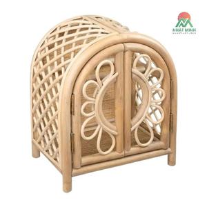 Armoire en rotin NHAT MINH pour enfants avec cintres, design tropical, rangement écologique pour bébés et enfants - Product Image 2