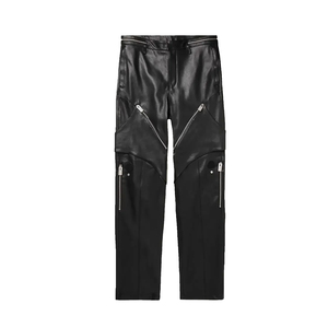 Top Selling Latest Design <b>Men's</b> Casual <b>Leather</b> <b>Pants</b> Lightweight Eco-Friendly Waterproof Breathable Custom Logo High Quality - Product Image 4