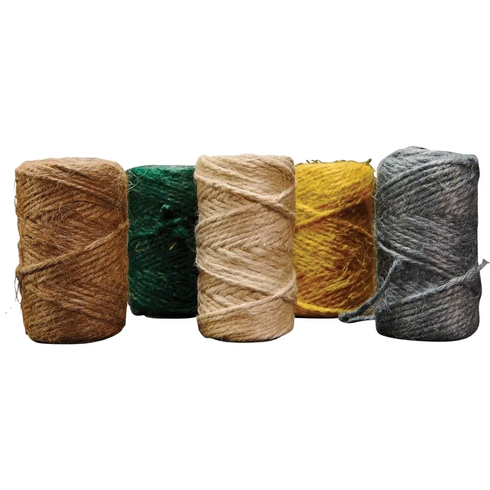 Yarndyedjuteyarn multycolorjuteyarn製造輸出価格糸100% ジュートカラー糸編み物と織り用糸